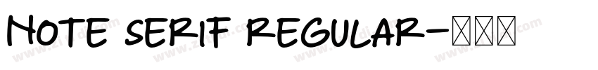 Note serif regular字体转换